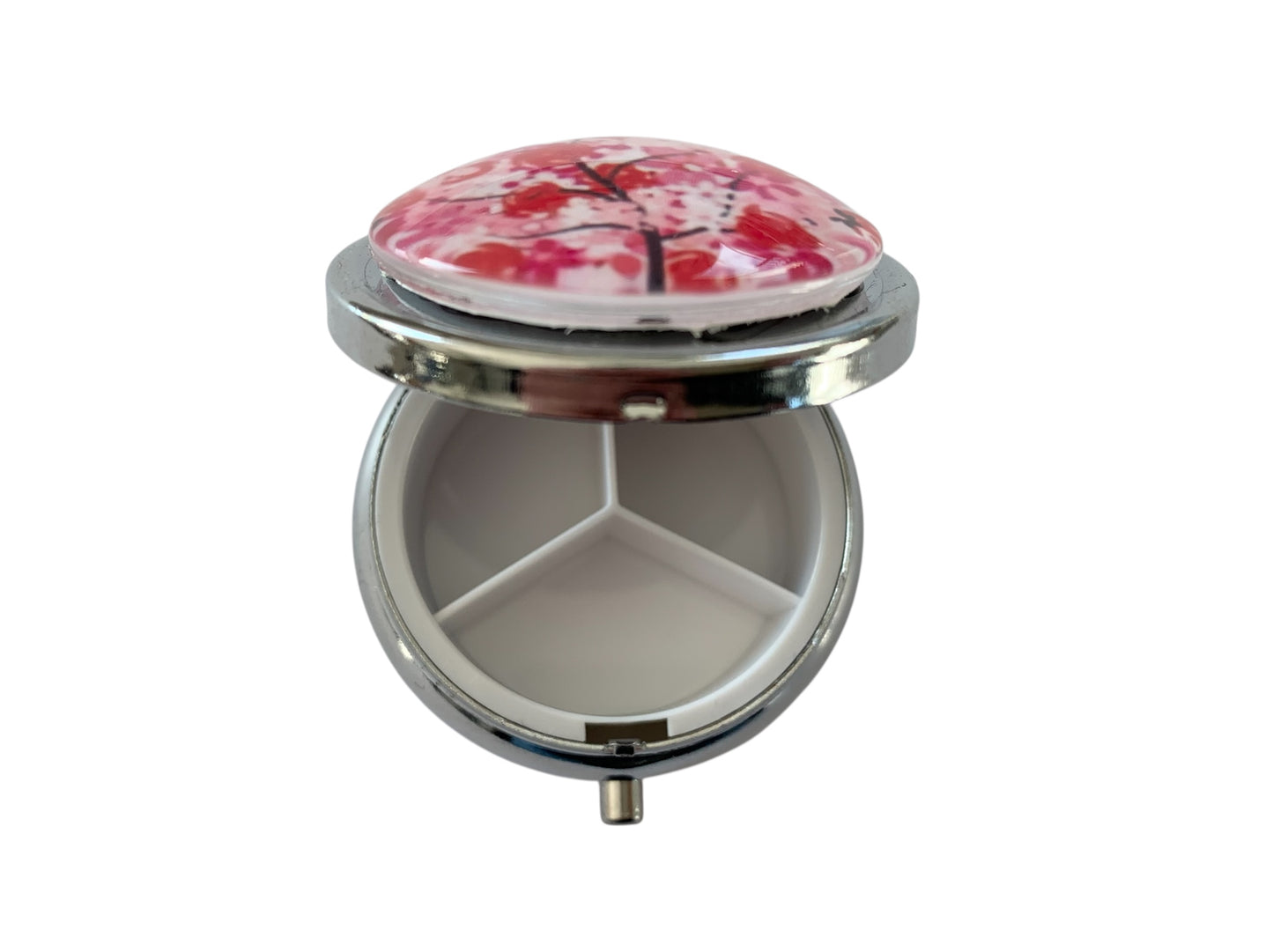 Pilulier de poche, voyage, pour sac à main, arbre de vie, boîte à pilules, médicaments, cabochon en verre