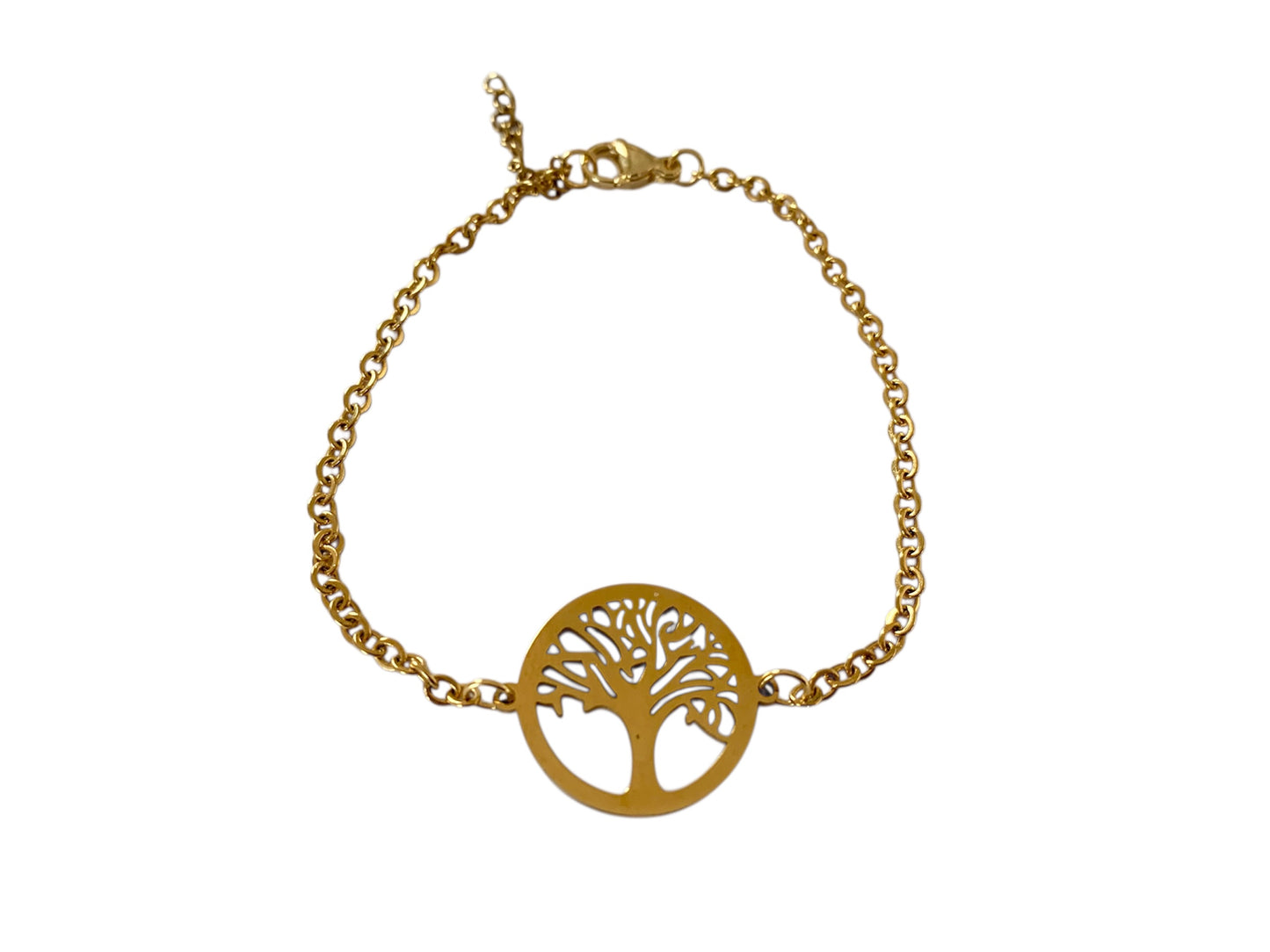 Bracelet doré, arbre de vie, en acier inoxydable