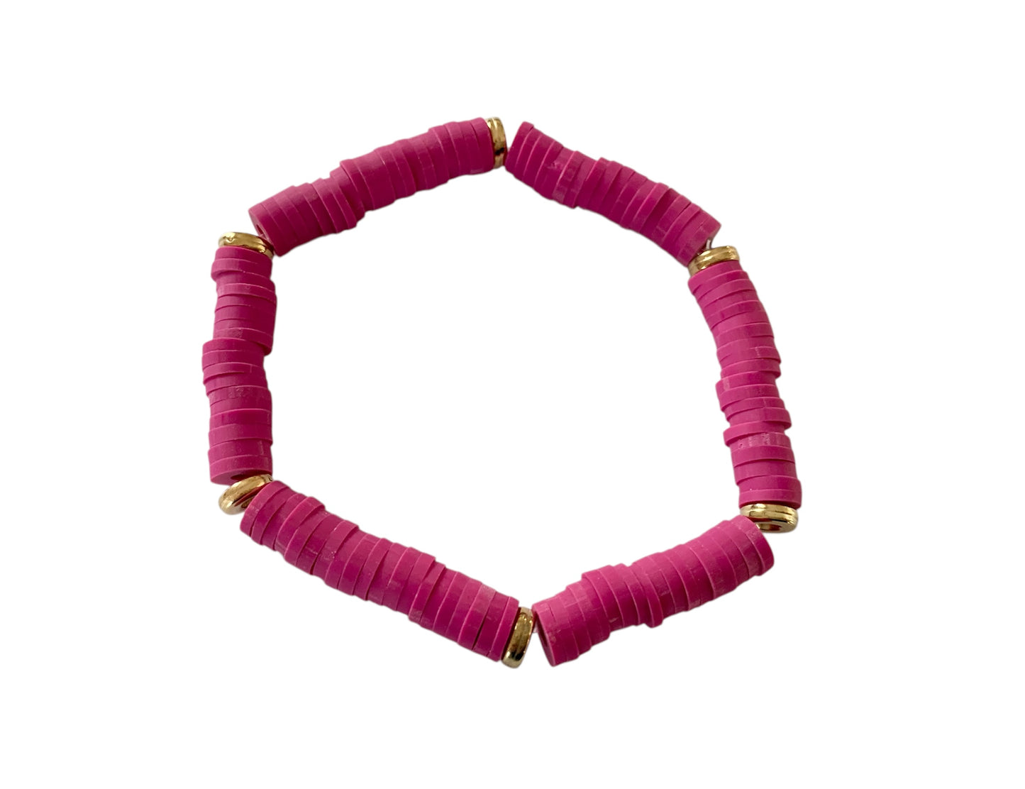 Bracelet, perles prunes, perles heishi