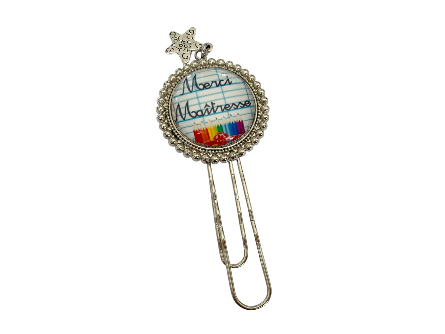 Cadeau maitresse, trombone, marque page, merci maitresse