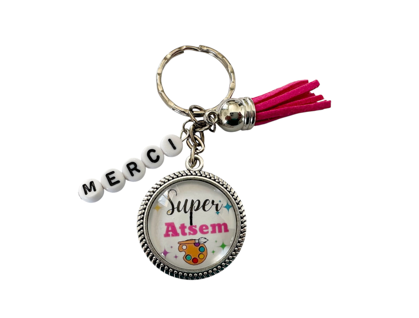 Cadeau atsem, porte clé super atsem