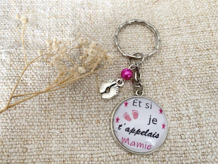 porte clé mamie et si je t'appelais mamie ; annonce naissance