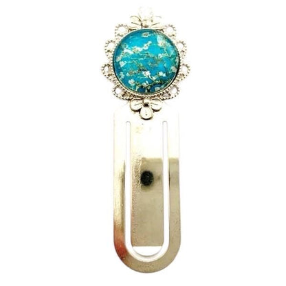 Marque page cabochon amandiers, van gogh