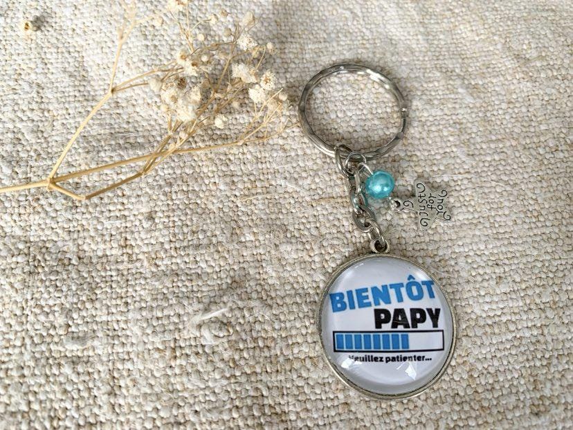 porte clé  bientôt papy ; annonce naissance