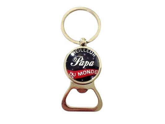 Porte clé décapsuleur pour le meilleur papa du monde