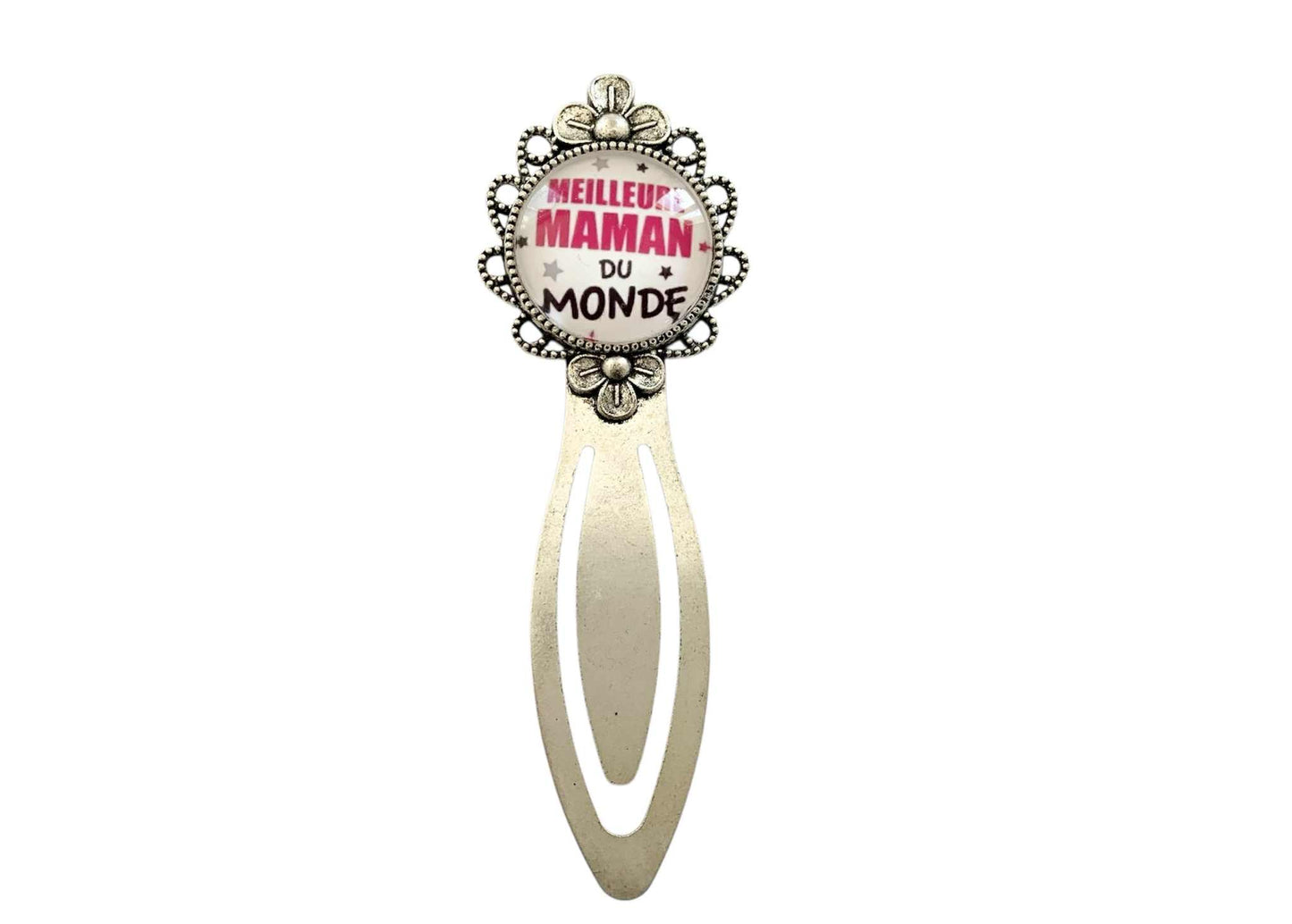 Marque page cabochon en verre,  meilleure maman du monde