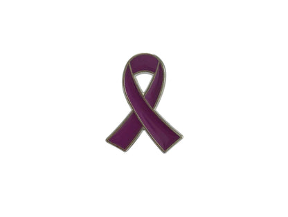 Pin’s Ruban Violet – Sensibilisation et Soutien à de Multiples Causes - Février Lilas