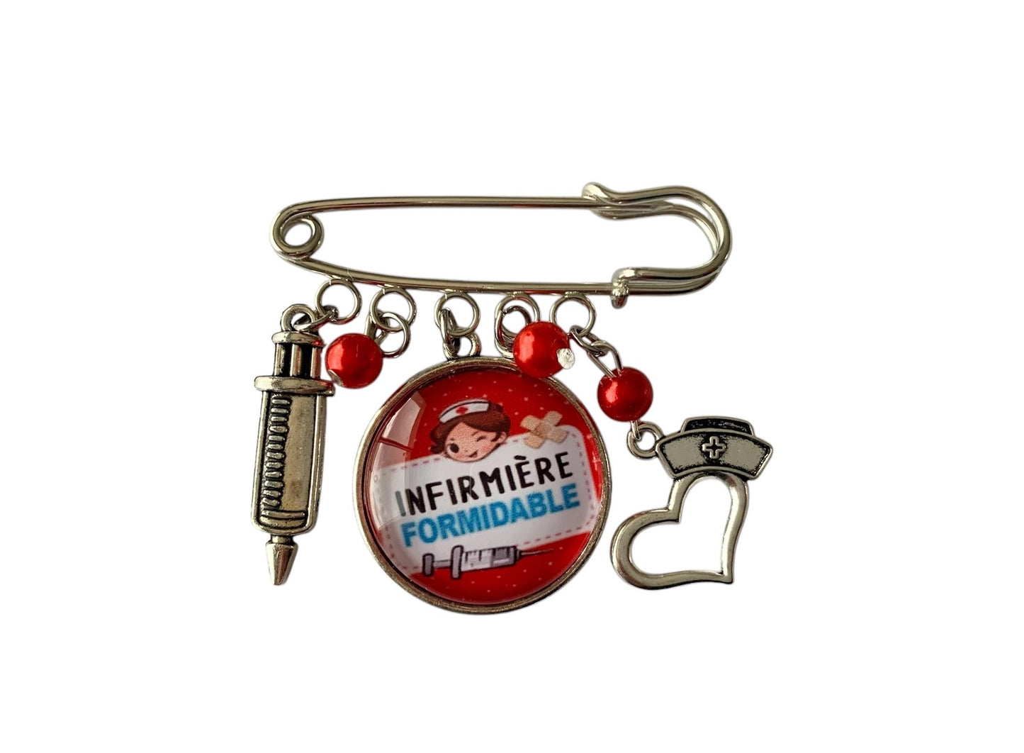 Broche cabochon pour infirmière formidable