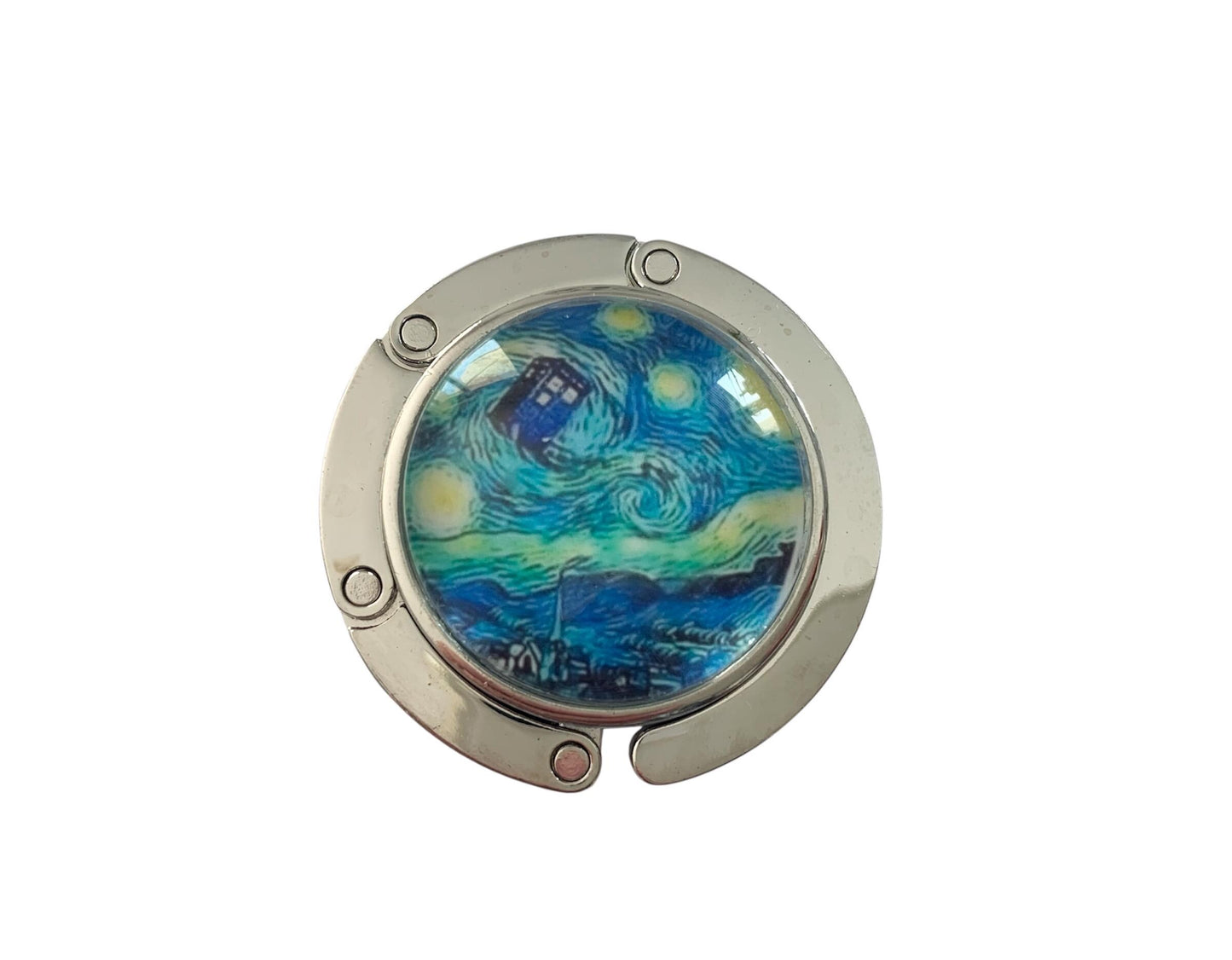 Accroche sac, décoré avec cabochon en verre,  Van gogh