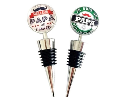 Bouchon de bouteille, je suis un papa qui déchire, et meilleur papa de l'univers, cabochon en verre