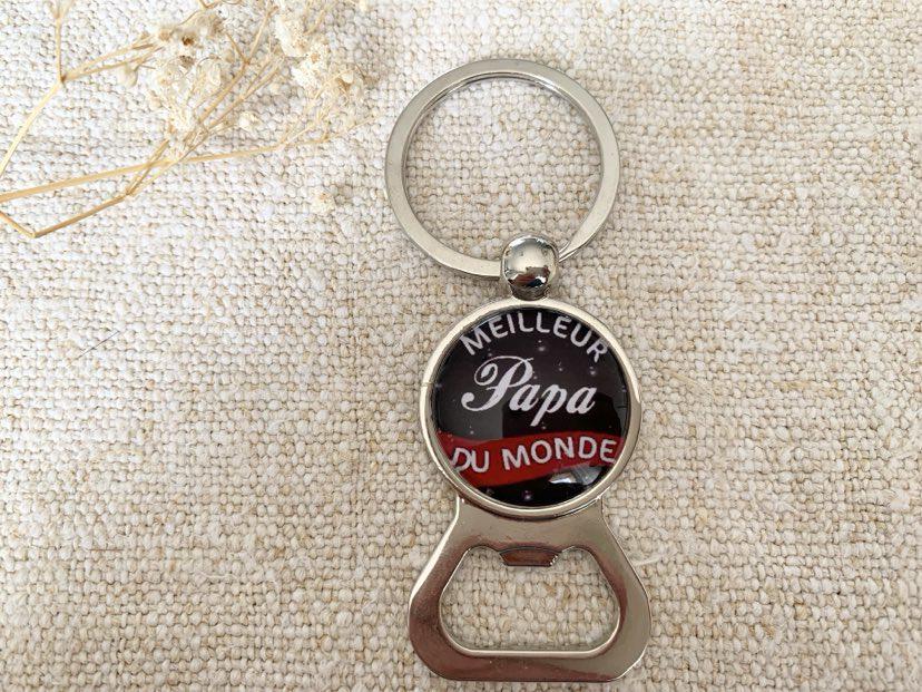 Porte clé décapsuleur pour le meilleur papa du monde