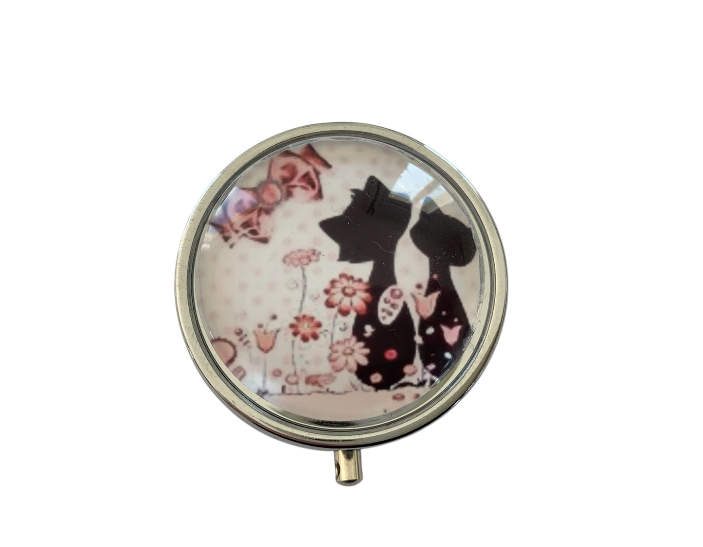 Cendrier de poche, chats romantiques