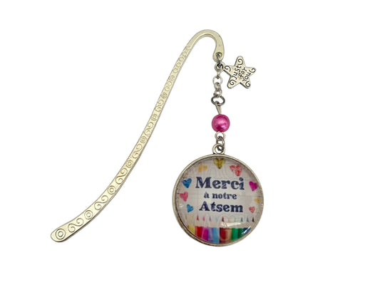 Cadeau atsem, marque page, merci à notre atsem