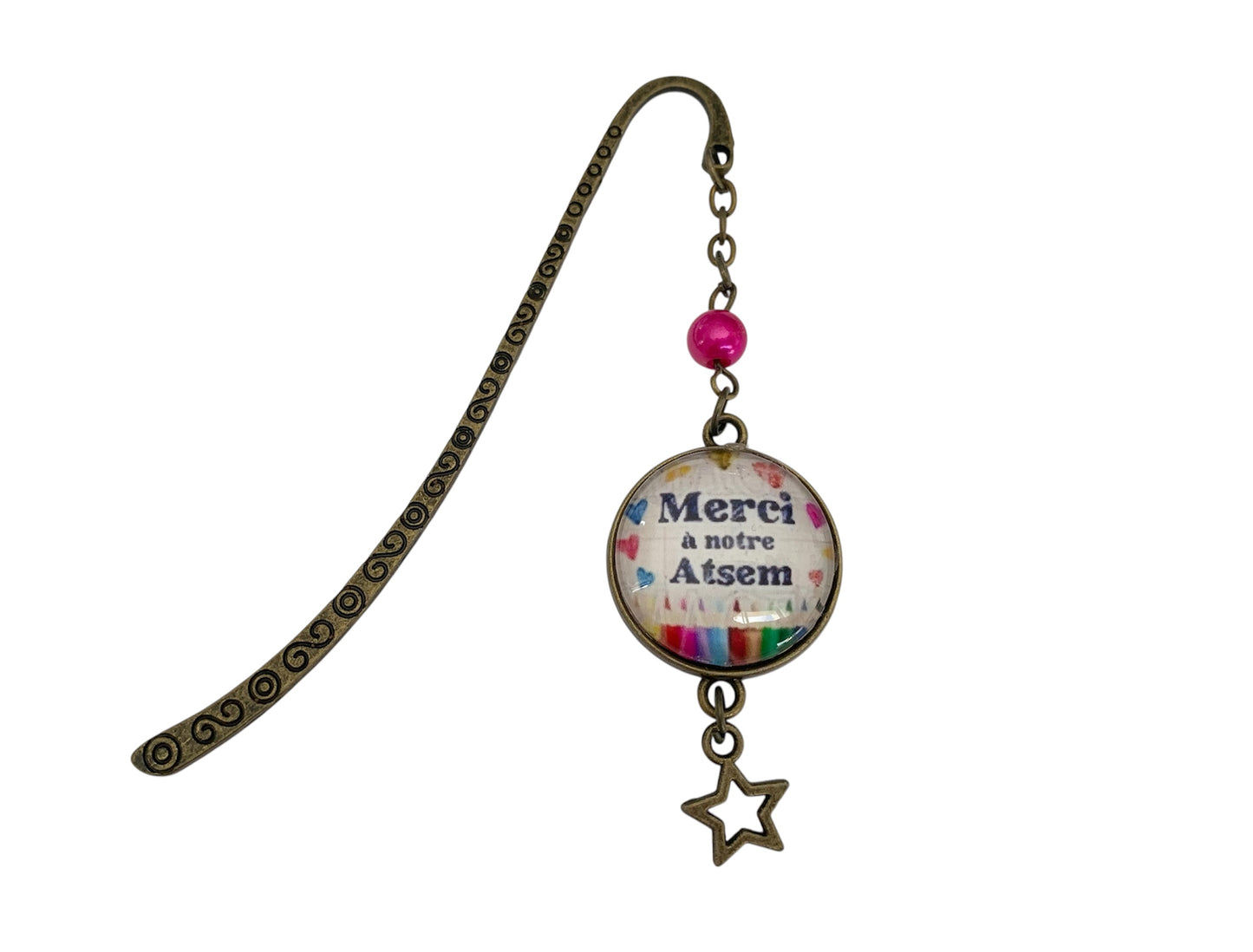 Cadeau atsem, marque page, merci à notre atsem