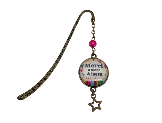 Cadeau atsem, marque page, merci à notre atsem