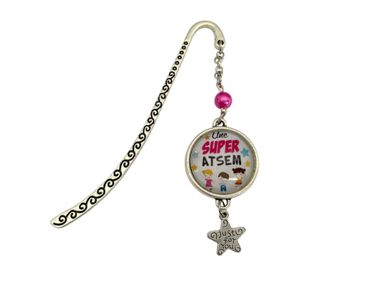 Cadeau atsem, marque page, une super atsem