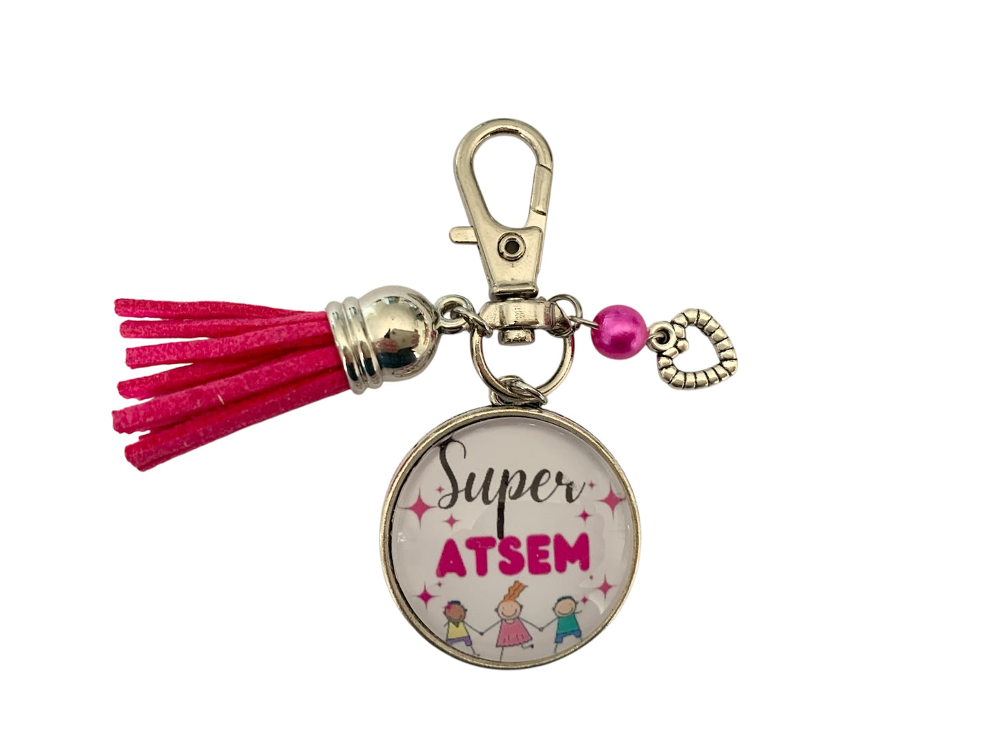 Cadeau atsem, porte clé super atsem