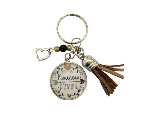 porte clé super nounou, cadeau fin d'année, nounou d’amour