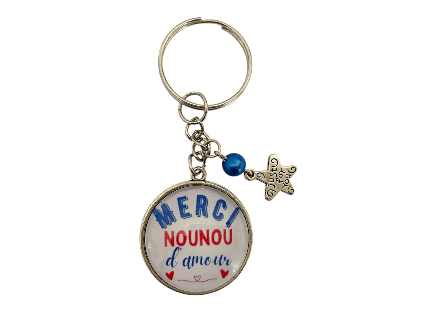 porte clé super nounou, cadeau fin d'année, merci nounou d’amour