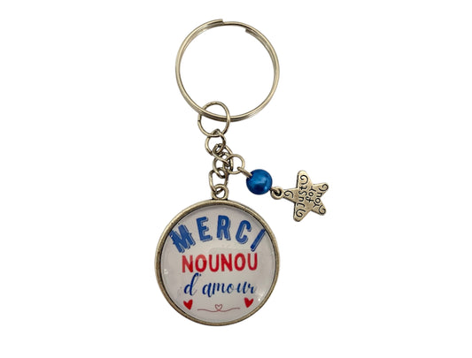 porte clé super nounou, cadeau fin d'année, merci nounou d’amour