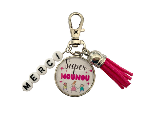 porte clé super nounou, cadeau fin d'année, super nounou