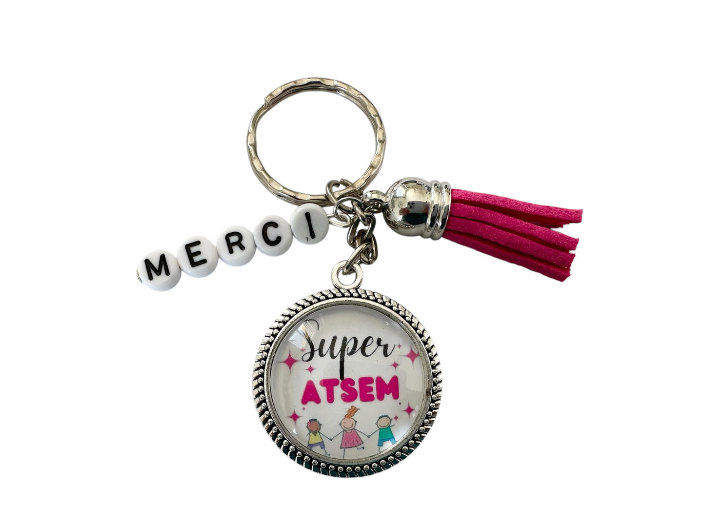 Cadeau atsem, porte clé super atsem