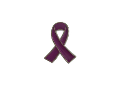 Pin’s Ruban Violet – Sensibilisation et Soutien à de Multiples Causes - Février Lilas