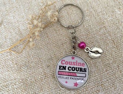 Porte clé cousine en cours ....