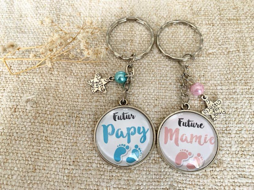Duo de porte clé pour annonce grossesse