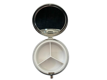 Pilulier de poche, voyage, pour sac à main, jardin de coeurs, boîte à pilules, médicaments, cabochon en verre